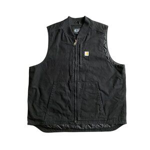 Carhartt Loose Fit Washed Duck Insulated Rib Collar Vest